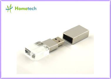 o coração 16GB de cristal transparente deu forma à movimentação do flash do Usb com luz conduzida dentro do yoru possui o logotipo engaved